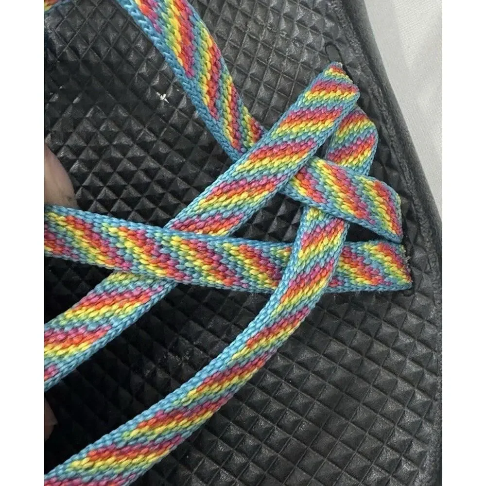 Chaco ZX/2 Yampa Fiesta Rainbow Sandals Girls Size 4 Dual Strap Toe Loop Hiking